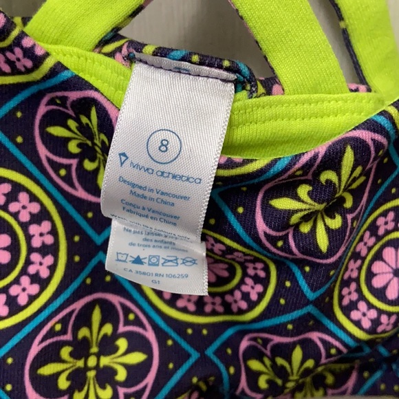 Ivivva Reversible Neon Yellow/Purple Sports Bra - Picture 6 of 6
